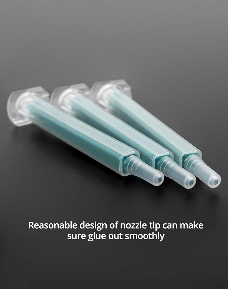 QWORK Static Mixing Nozzle Tip, 50 Pcs Epoxy Adhesive 50 pcs, A-System