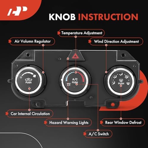 Heater Climate Control Panel Module Compatible with Ram Vehicles - 2016 2017
