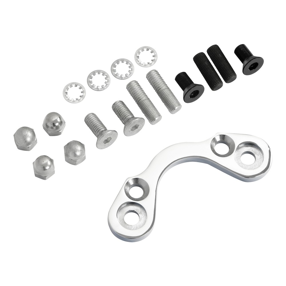 Chrome Springer Handlebar Tree Adapter Converter 3.5~4.75" Riser Fits For Harley