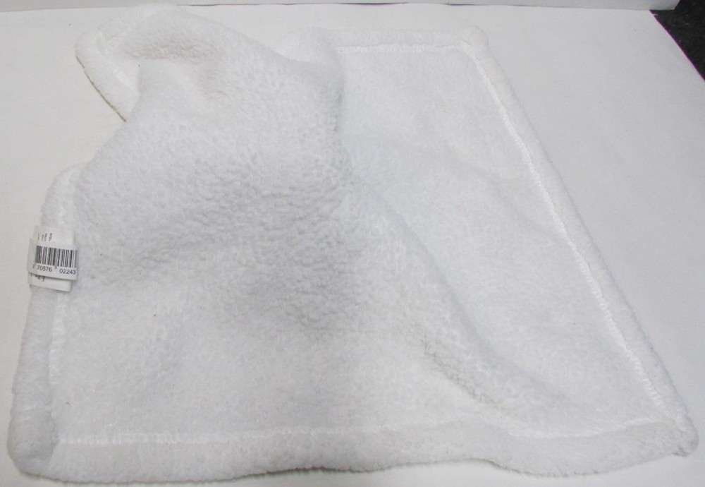 Blankets & Beyond White Lovey with Grey Elephant plush