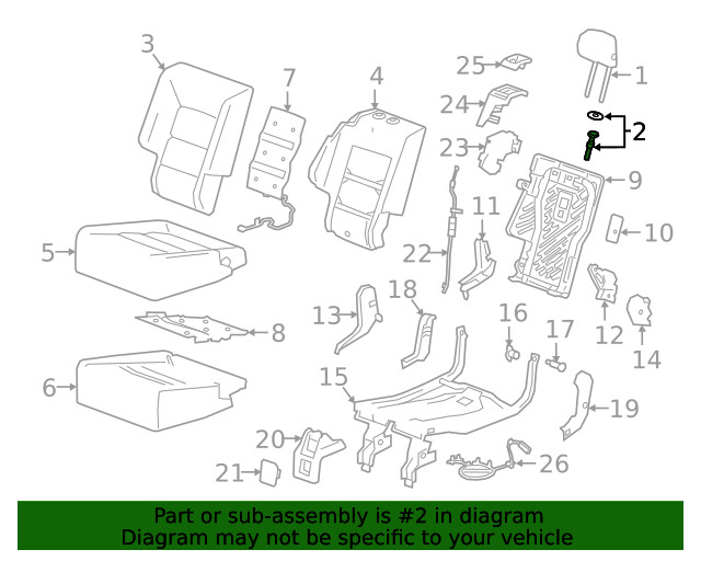 Genuine GM Headrest Guide 84017453