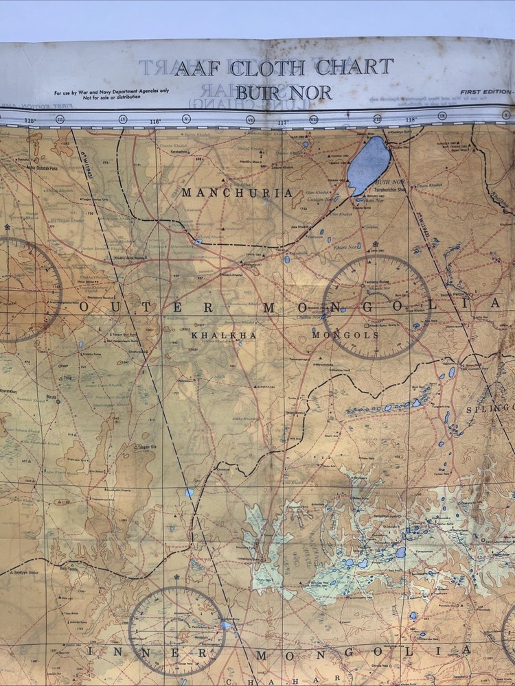 AAF CLOTH CHART Eastern Asia 1943