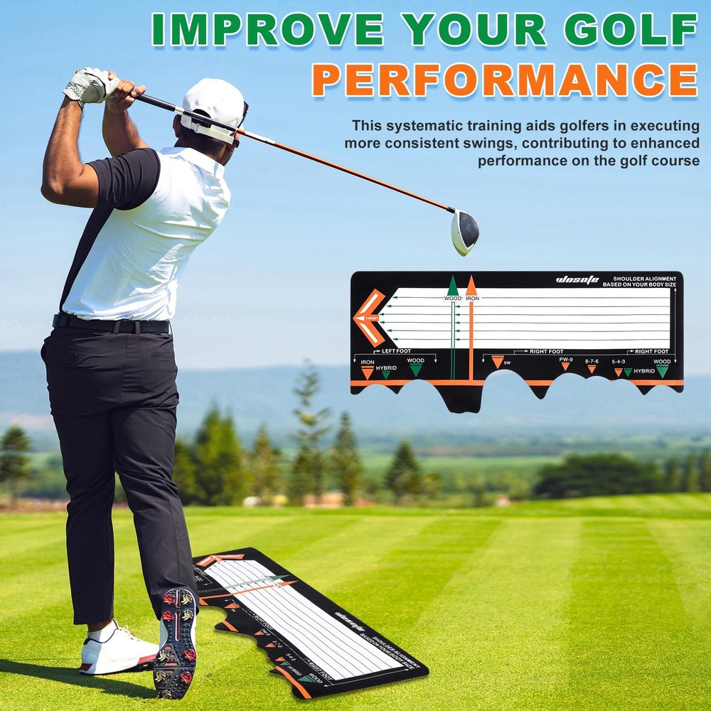 Golf Training Mat Practice Swing Mat Practice Equipment for Beginner Posture ...