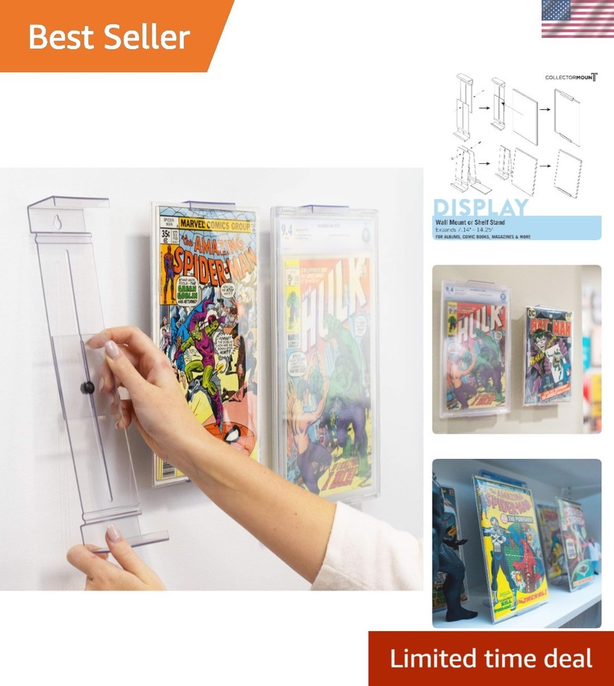 Elegant Comic Book Display Shelf - 3 Pack Wall Mount, Clear Floating Design
