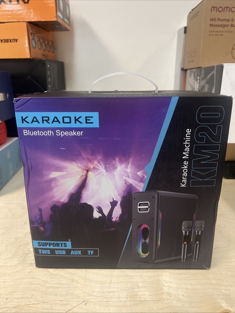 Karaoke Machine KM20 bluetooth speaker with 2 microphones