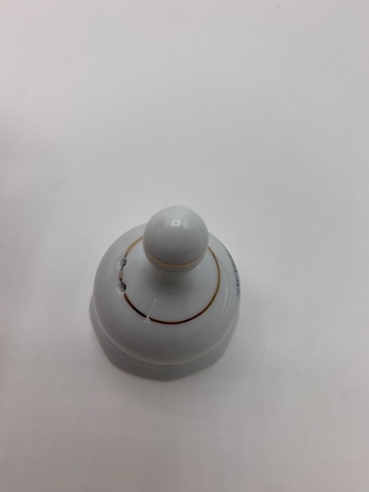 Victoria Canada White Ceramic Bell 3" Tall