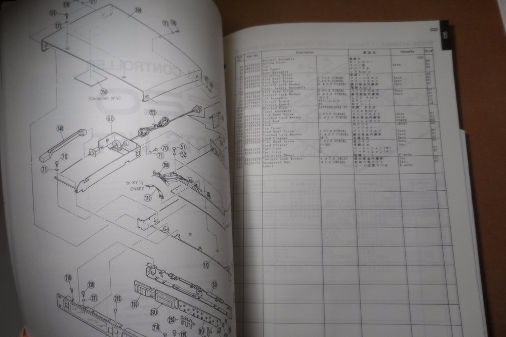 Original Yamaha C20 System Controller SERVICE Manual