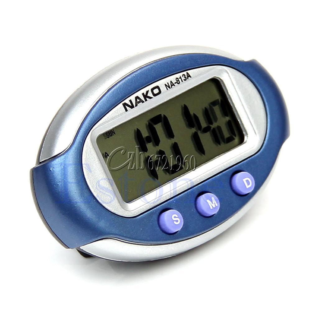 Smart Mini Digital Clock Portable Car Auto Dashboard LCD Display 3 Buttons