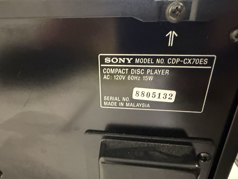 VINTAGE Sony CDP-CX70ES CD Player Mega Storage 200 CD Changer AS IS (Error Code)