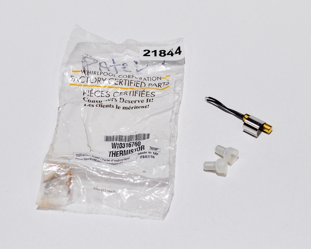 Whirlpool W10316760 Refrigerator Thermistor Temperature Sensor