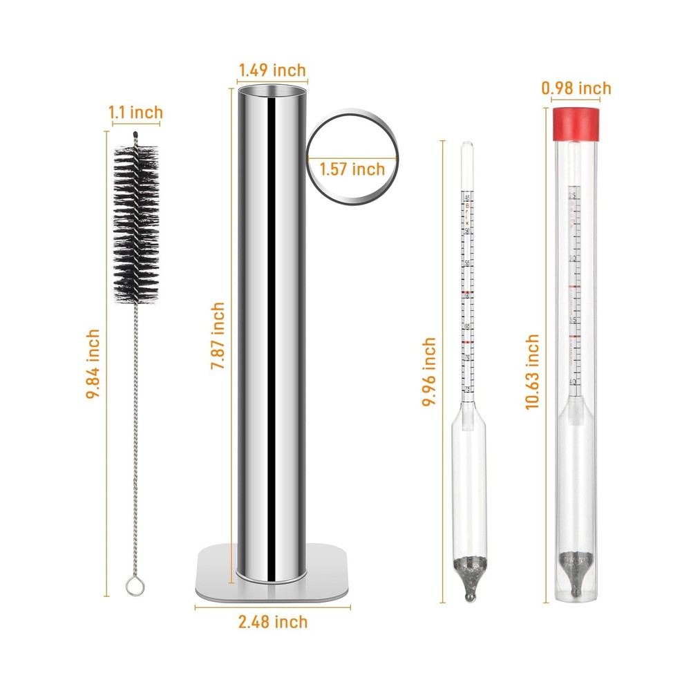 Maple Syrup Hydrometer Test Cup Kit, High Accuracy Hydrometer Maple Syrup Den...
