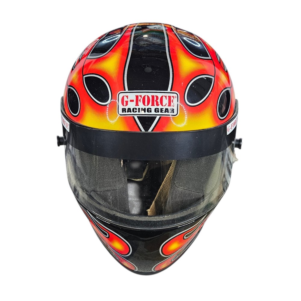G-Force Full Face Helmet Checker Board & Flame Size Small