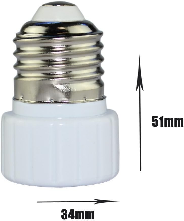 8pcs E26 to GU10 Adapter Medium Socket to Bayonet Base Converter