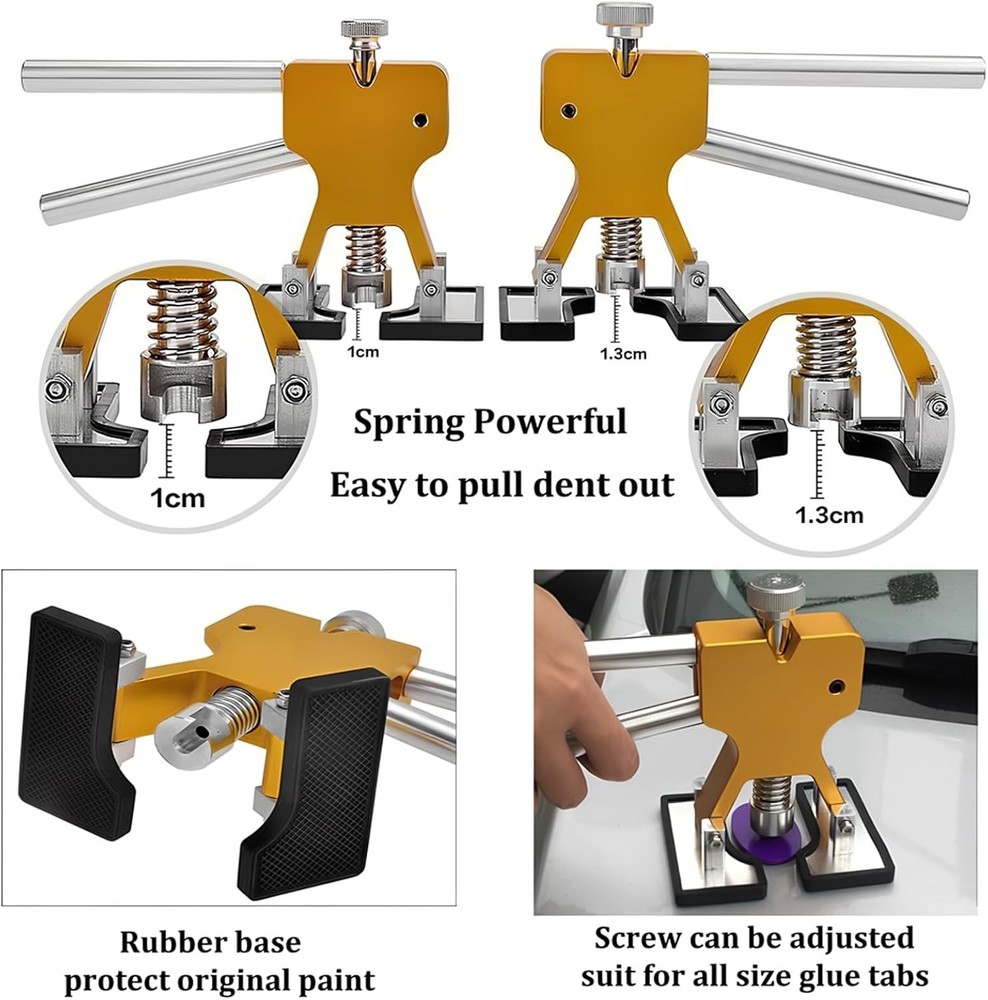 Complete 89PC Dent Puller Kit - Professional PDR Tools, Car Hail Damage Remover