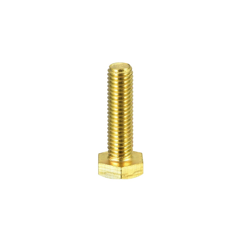 Brass Hex Bolts, M8x30mm 1pcs Fully Thread Grade 4.8 Machine Screws