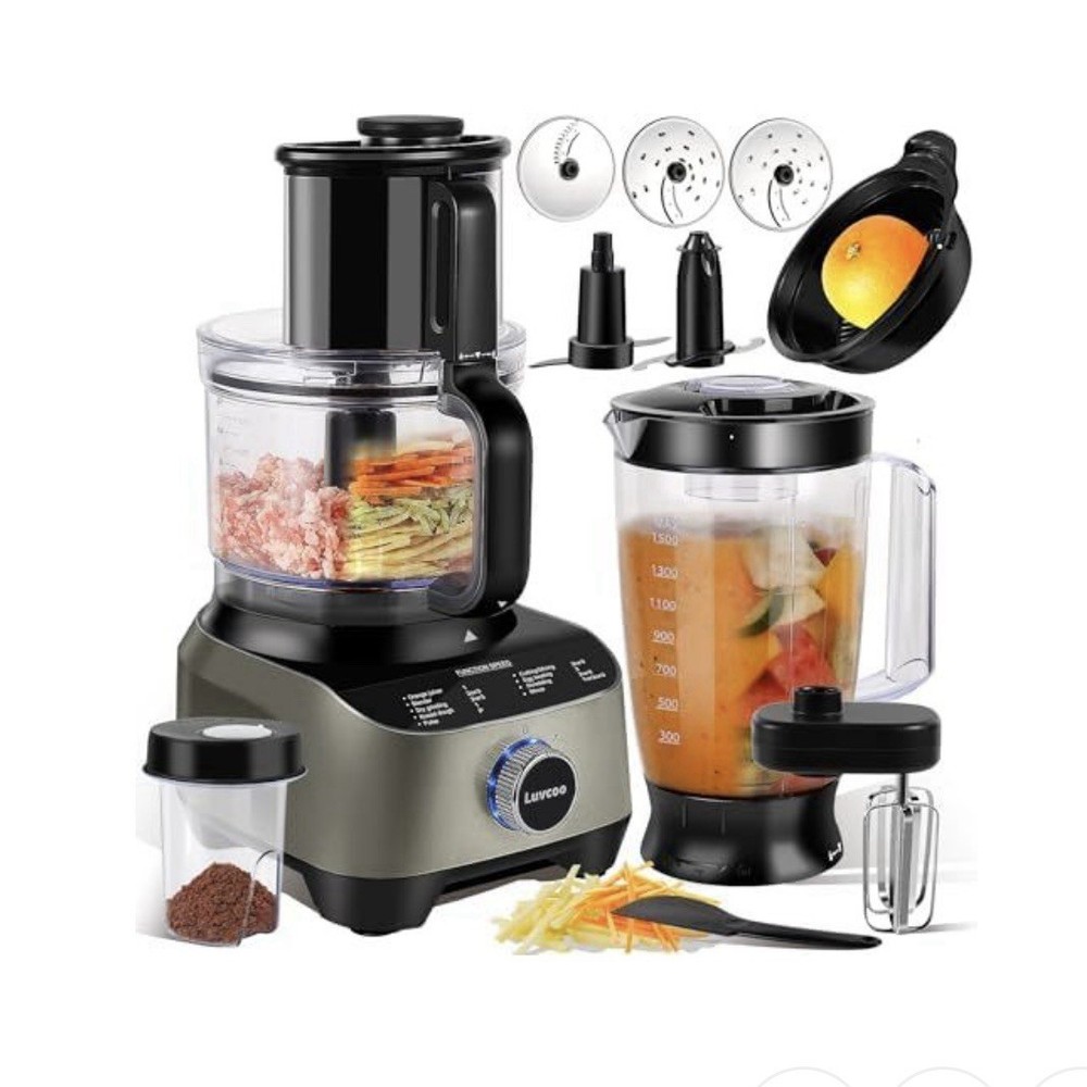 14 Cup Blender & Food Processor Combo – Multi-Function Chopper, Mixer, Grinder