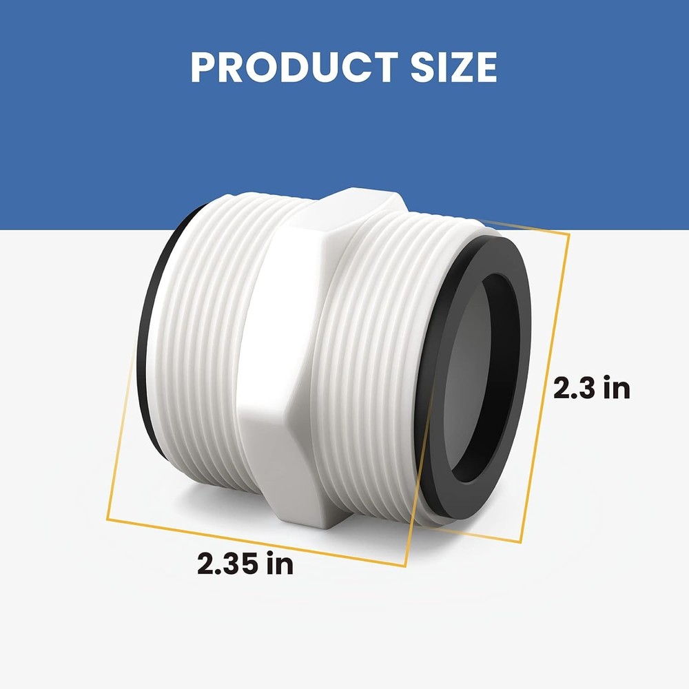Pool Split Hose Connector Replacement for Intex & Coleman Above 2Pack, White