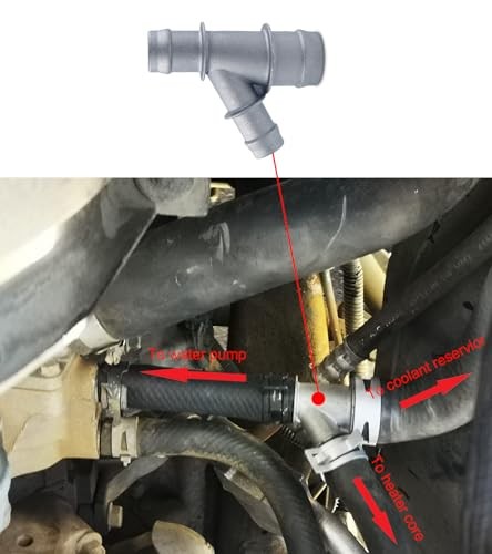 Coolant Radiator Hose Y Connector, Coolant Hose Junction Compatible with