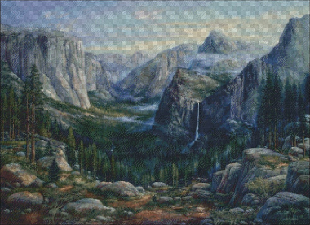 Yosemite-Chart Needlework Crafts DIY-Counted Cross Stitch Pattern