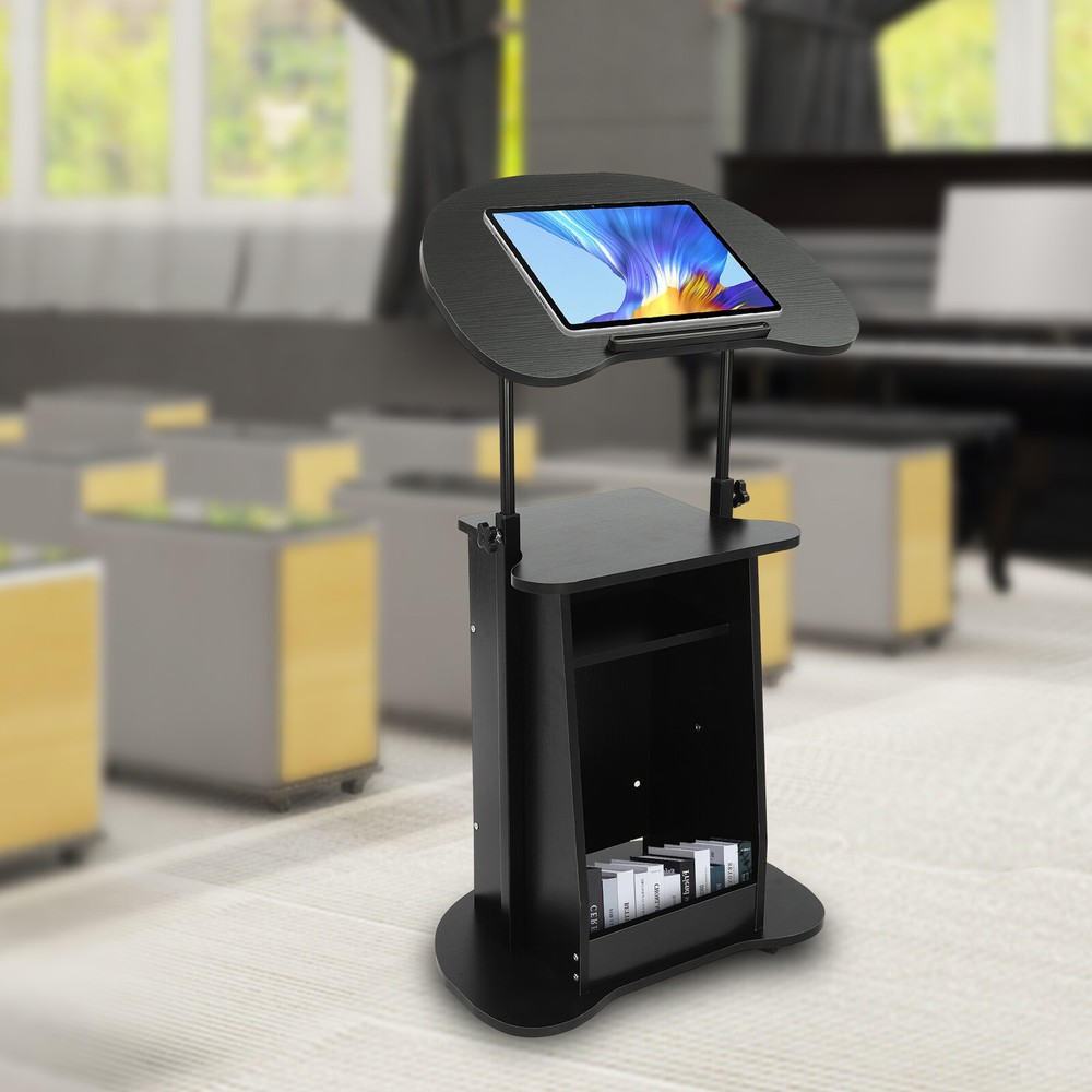 Portable Height Adjustable Presentation Stand with Rolling Wheels