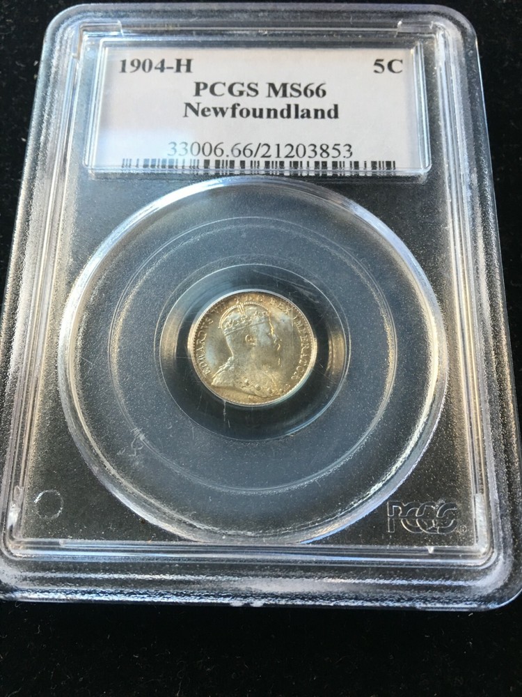 1904H  Newfoundland, ¢5 Cent, PCGS Graded, **MS-66** #3853