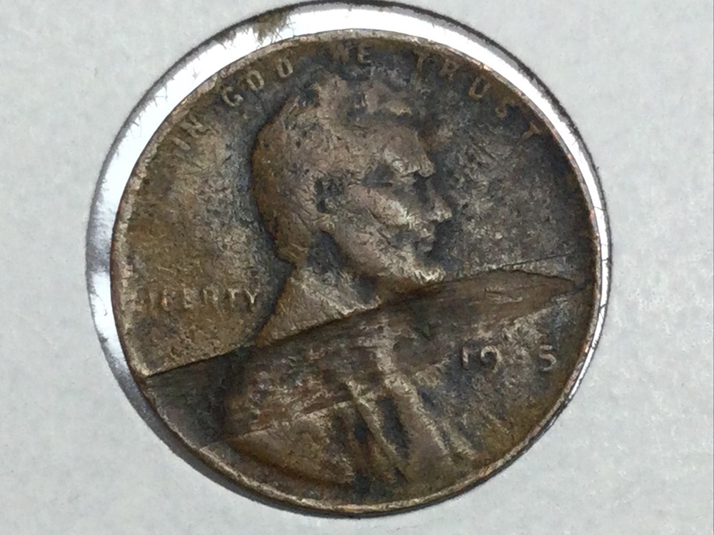 1945-S Lincoln Cent lamination