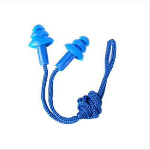 3PCS New Elastic Rubber String Clear Blue Silicone Swim Ear Plugs