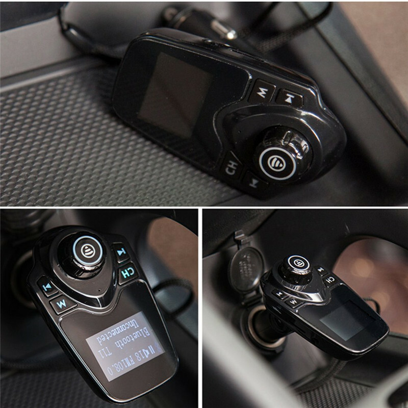 Bluetooth Wireless FM Transmitter Modulator MMC MP3 Player Dual USB Car Charger
