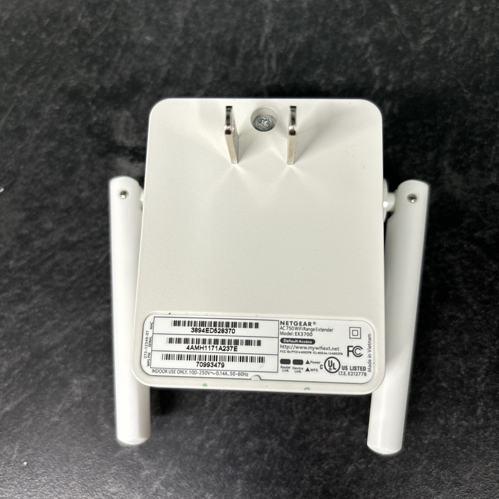 NETGEAR AC750 Wi-Fi Range Extender Model EX3700