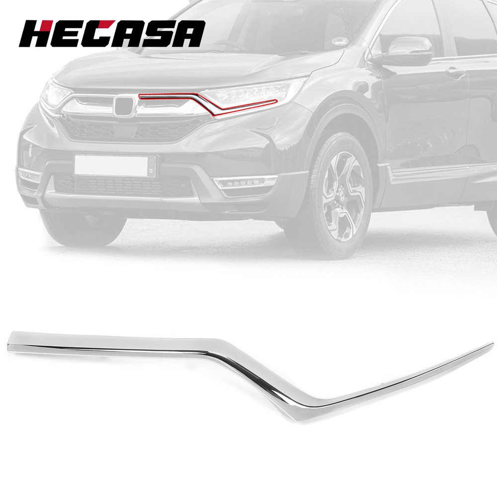 For 2017 2018 2019 Honda CRV CR-V Chrome Headlight Trim Molding Grill Front Left