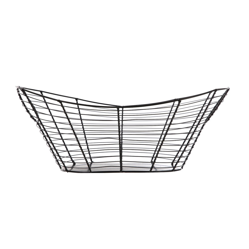 lack Handcrafted Wire Basket W/ Handles - Durable & Rustic Home Decor