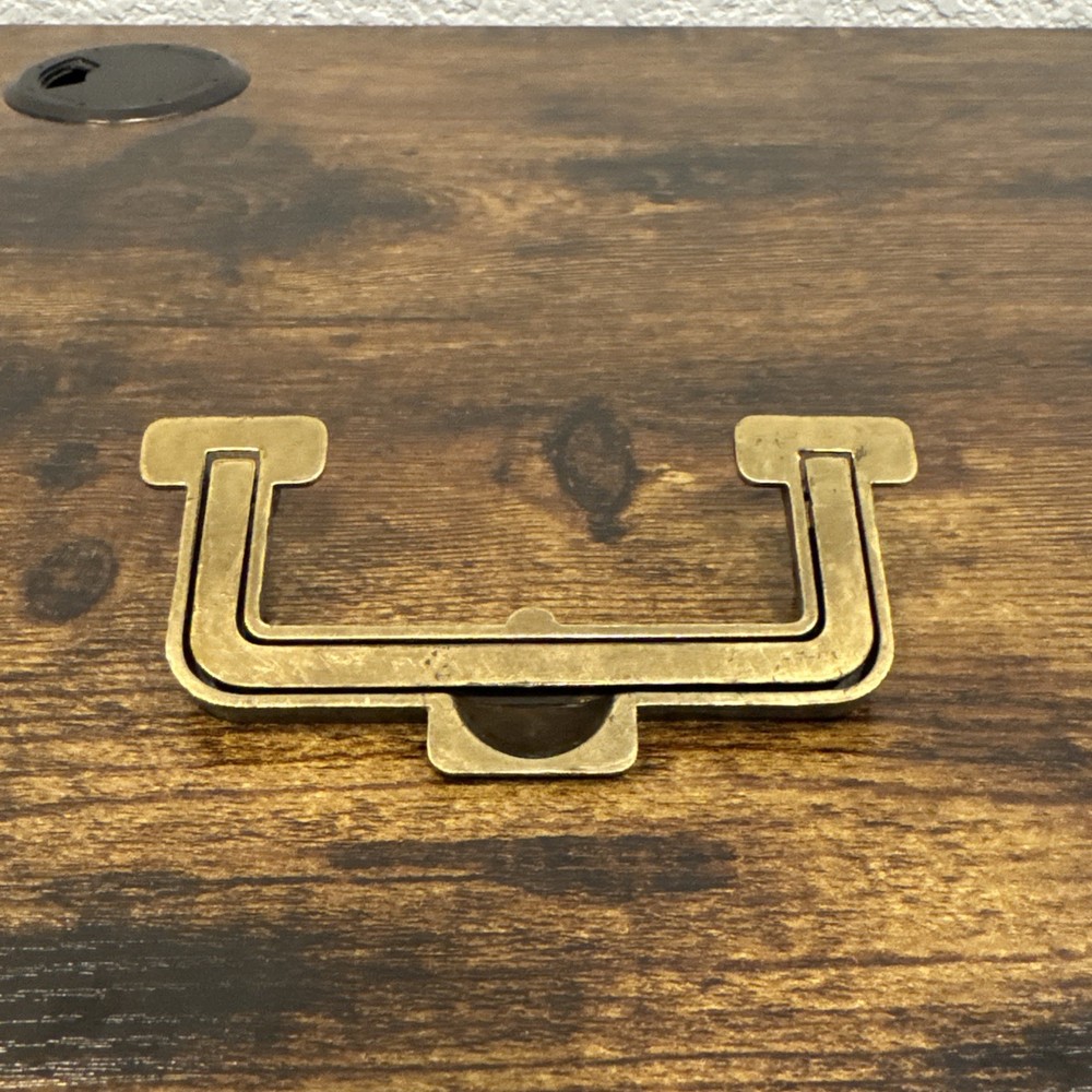 Henredon Artefacts Brass Drawer Pull Vintage Campaign Handle