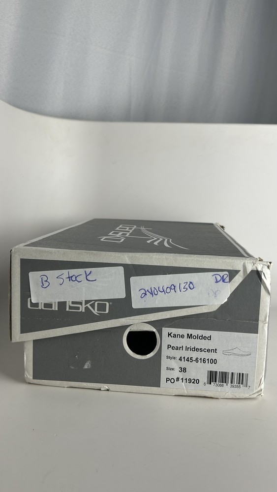 Dansko Kane Molded Pearl Iridescent Clogs Size 38 Eu