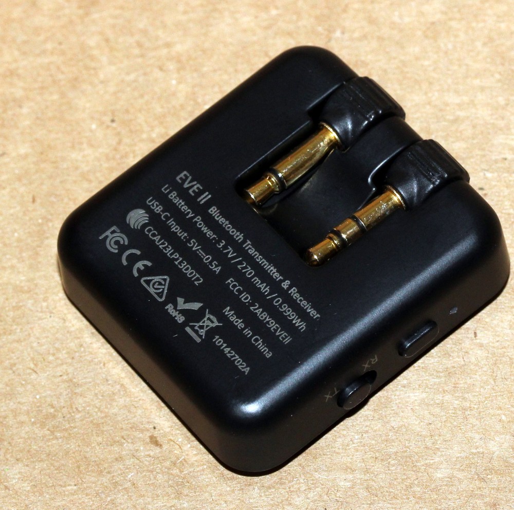ADAM Elements EVE II Bluetooth Transmitter + Receiver Dual 3.5 mm Aux Switch Air