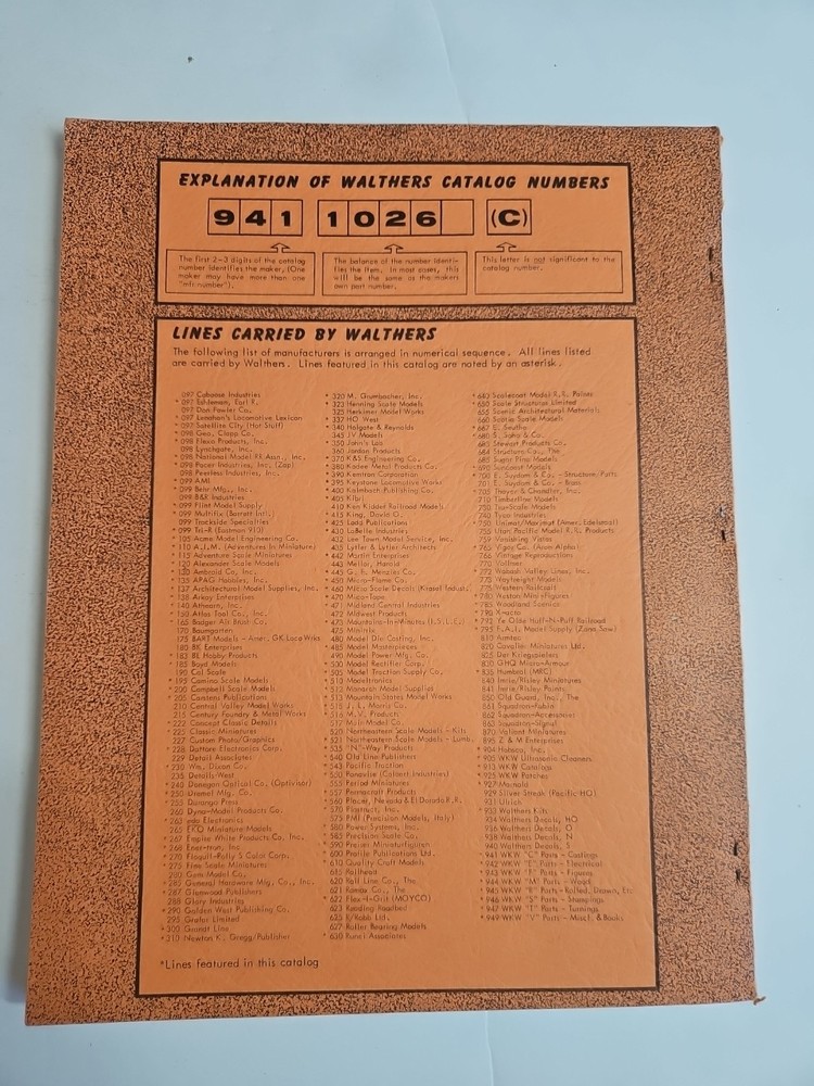 Vintage Walthers 1976 O Scale Catalog