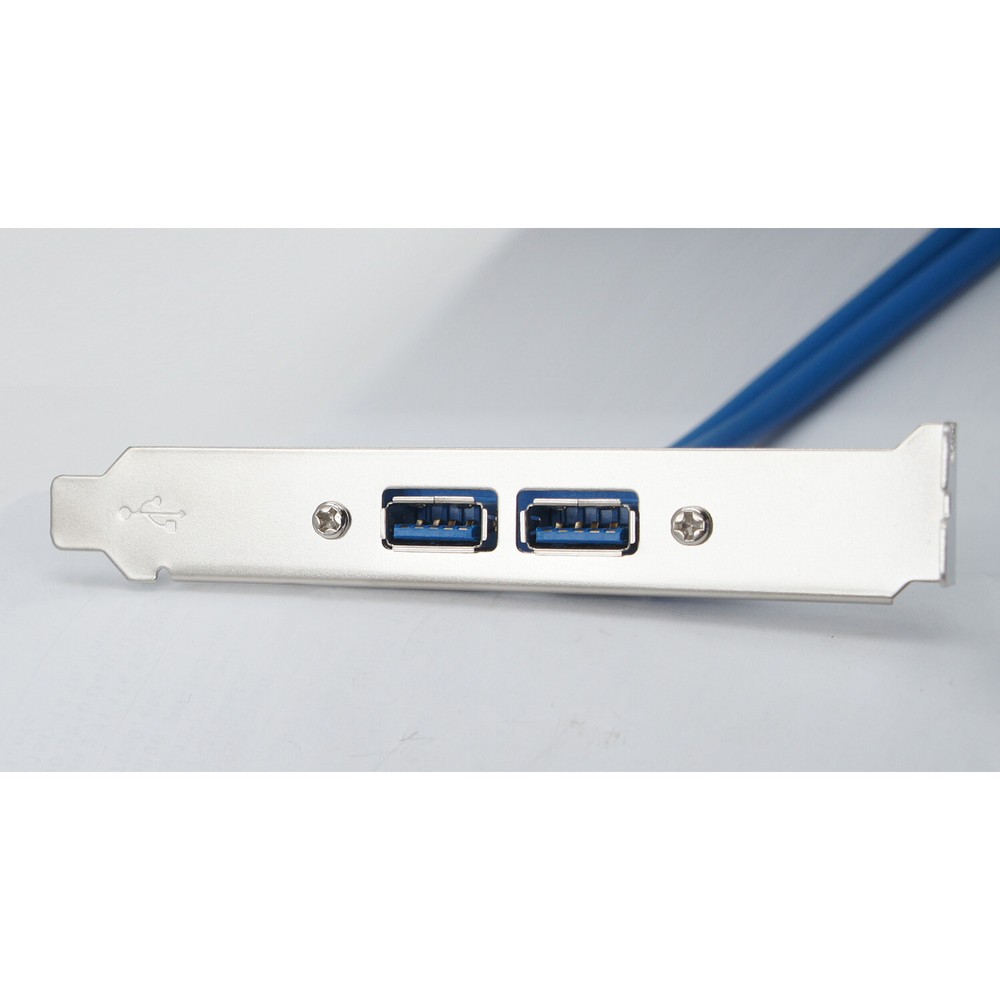 USB 3.0 Back Panel Expansion Bracket to 20-Pin Header Cable (2-Port)