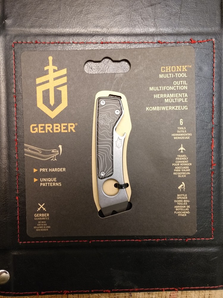 Gerber Chonk Multi-Tool Prybar 2 Screwdrivers Wire Stripper Nail Puller Bottle