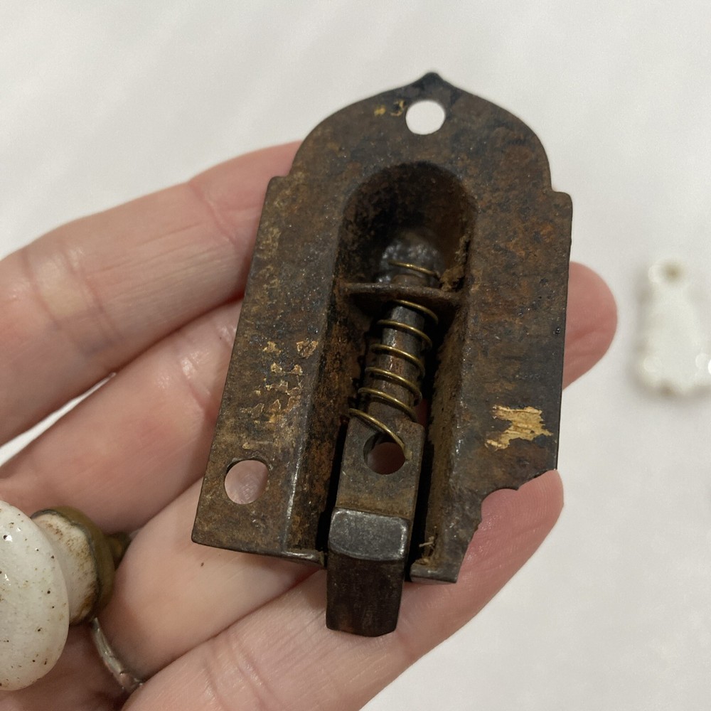 Miscellaneous Antique Cast Iron Porcelain Hardware Original Pieces