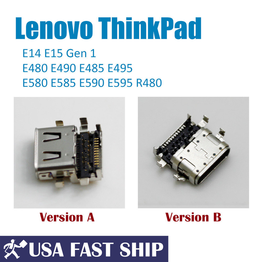 USB Charging Port Type-C Power Jack Dock For Lenovo ThinkPad E14 E15 Gen 1 E480