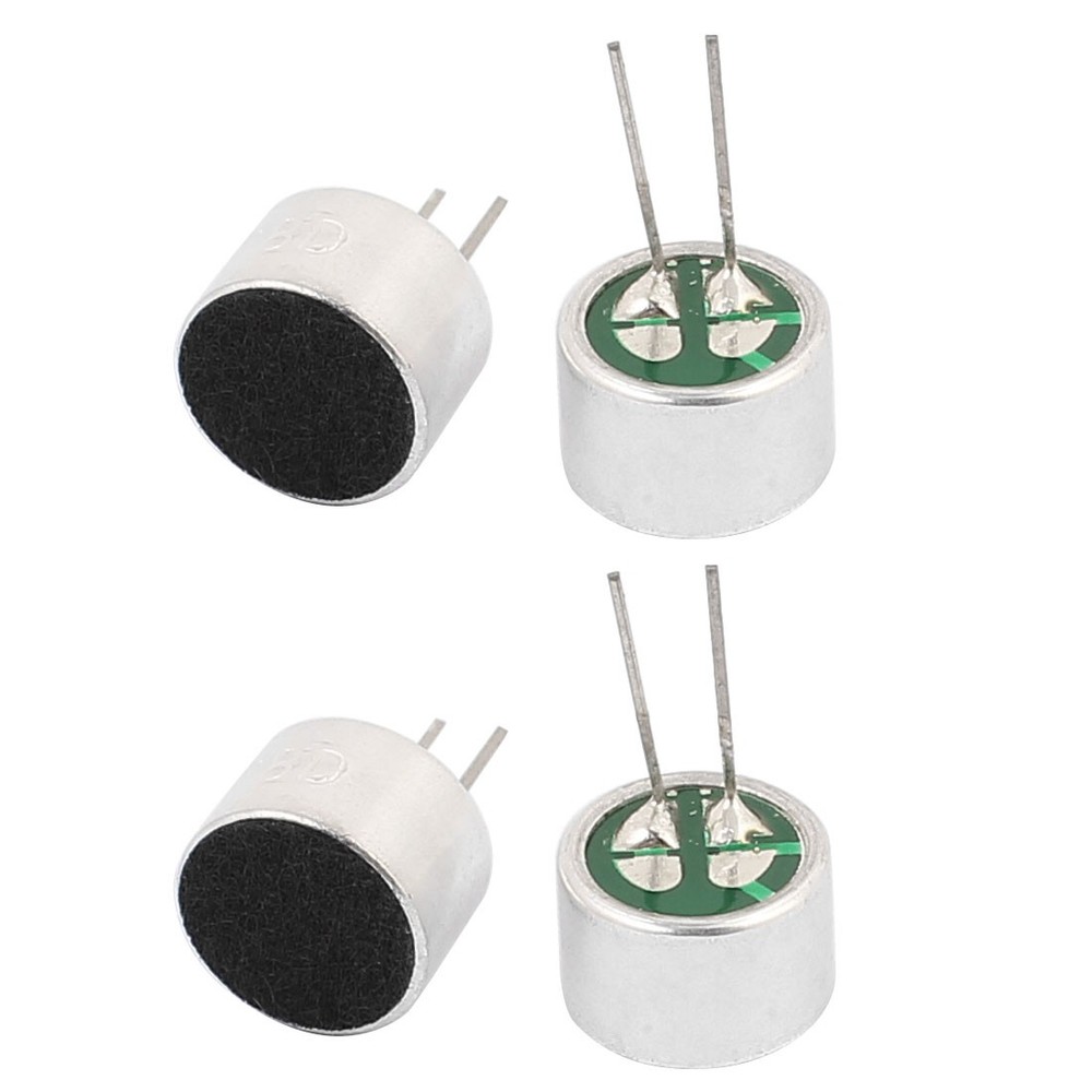 4 Pack 10x7mm 30-44dB Electret Condenser Microphone High Sensitivity Pickup
