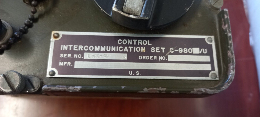 Vintage control intercommunication set C-980/U