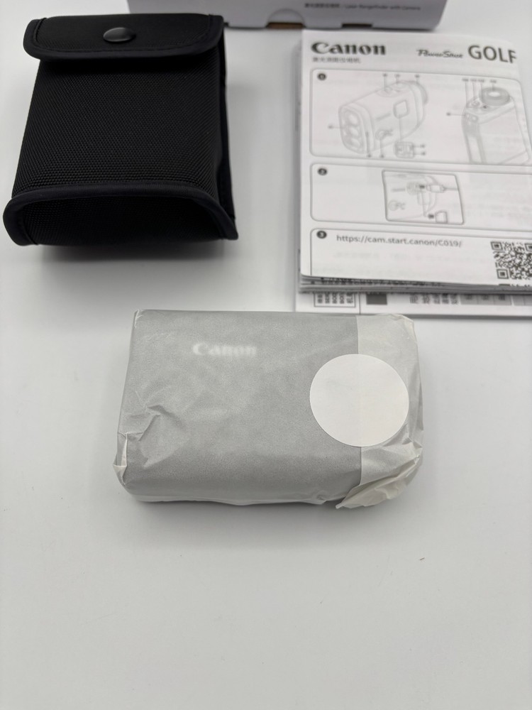 Canon PowerShot Golf Laser Rangefinder Black Bundle - MINT