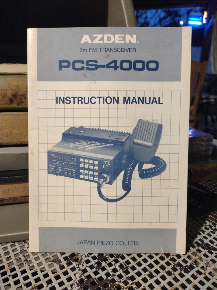 AZDEN PCS-4000 ORIGINAL Instruction Manual W/schematic