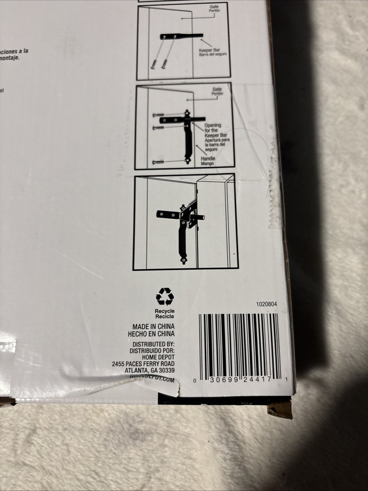 Everbilt Post Latch Gate Set Black 1002316523