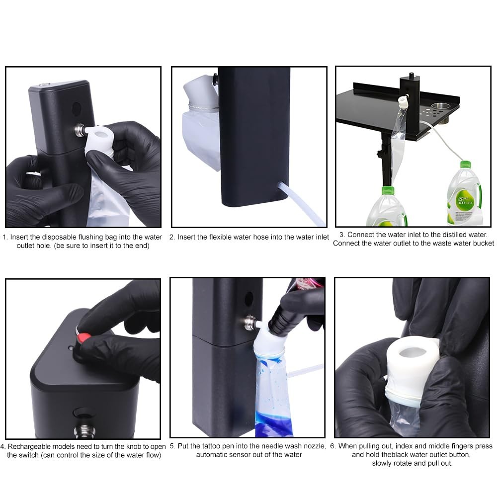Tattoo Needle Cleaner Automatic Sensor Washer - Professional Cartridge Needle