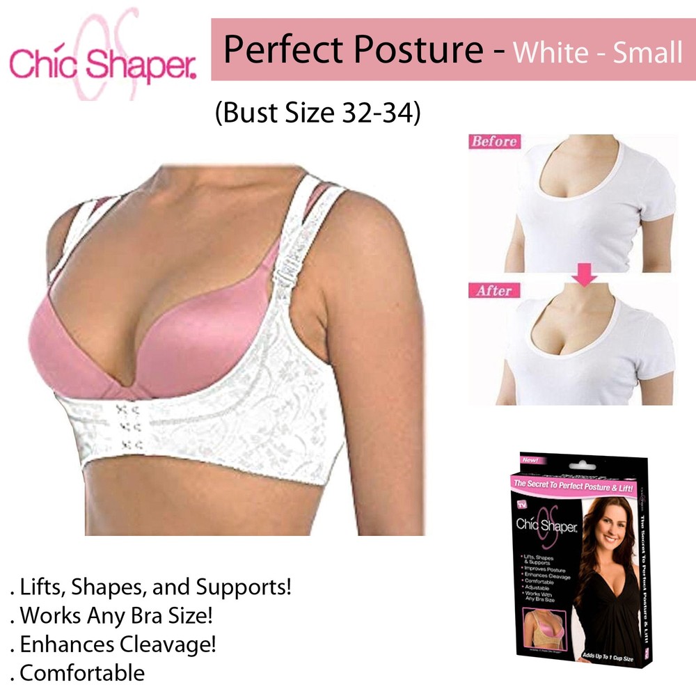 Chic Shaper Perfect Posture - White- Small (Bust Size 32-34)