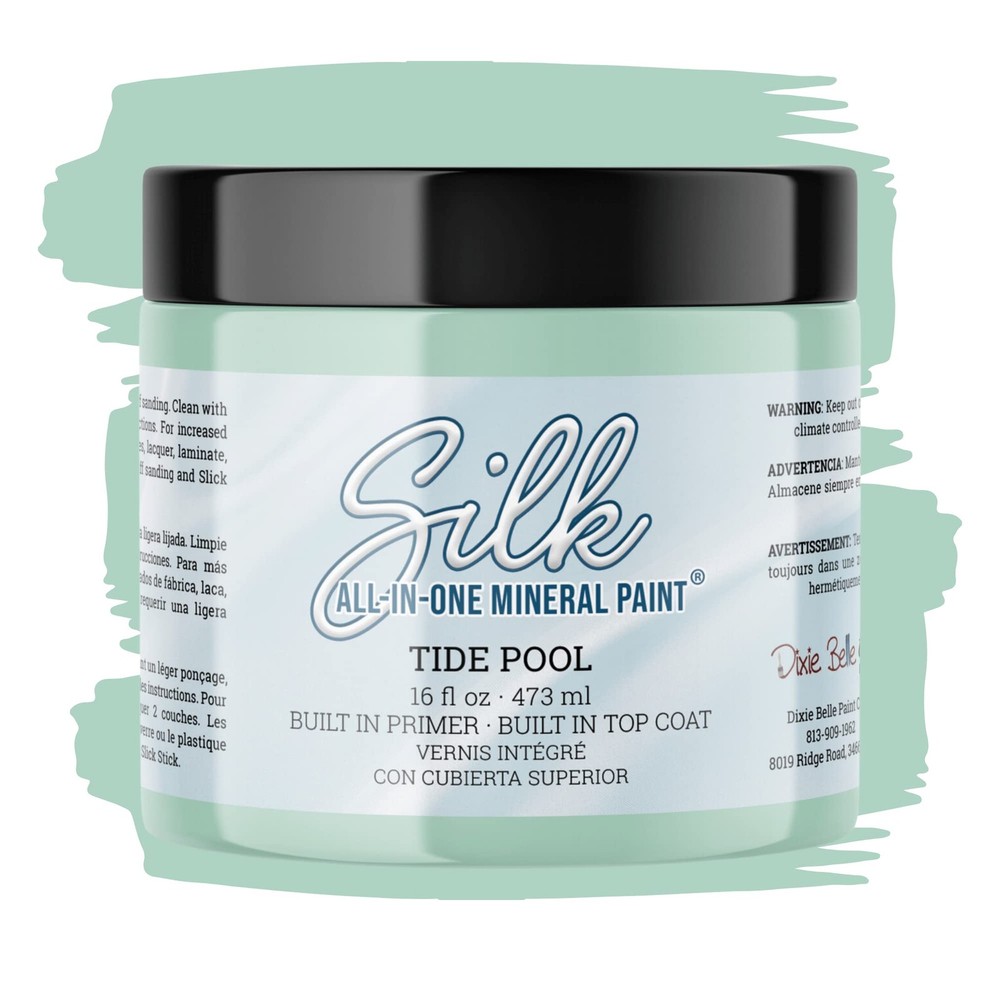 Tide Pool Silk All in One Mineral Paint 16oz Durable Coverage for DIY Projects