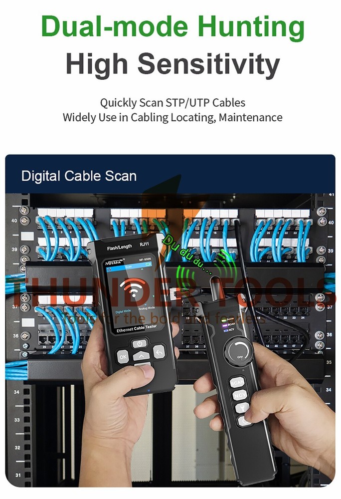 Thunder Tools NOYAFA NF-8506 LCD Digital Network Cable Tester Rechargeable