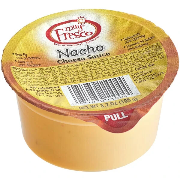 Muy Fresco 3.8 oz. Microwavable Nacho Cheese Sauce Cup , 30/Case