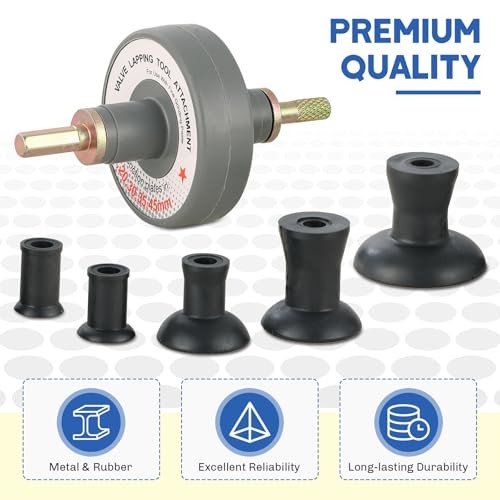 Valve Lapping Tool Kit | Valve Lapping Attachment Tool with 5 Suction Plates
